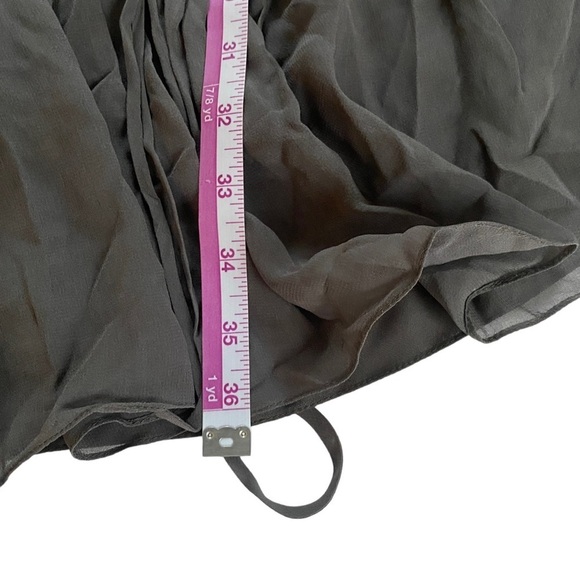 Susana Monaco Black Tunic 3/4 Sleeve Sheer Shirt Sz 4 - Picture 4 of 7